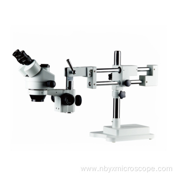 7-45X Zoom trinocular Stereo Microscope double arm boom